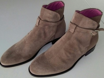 Boots made of genuine suede leather